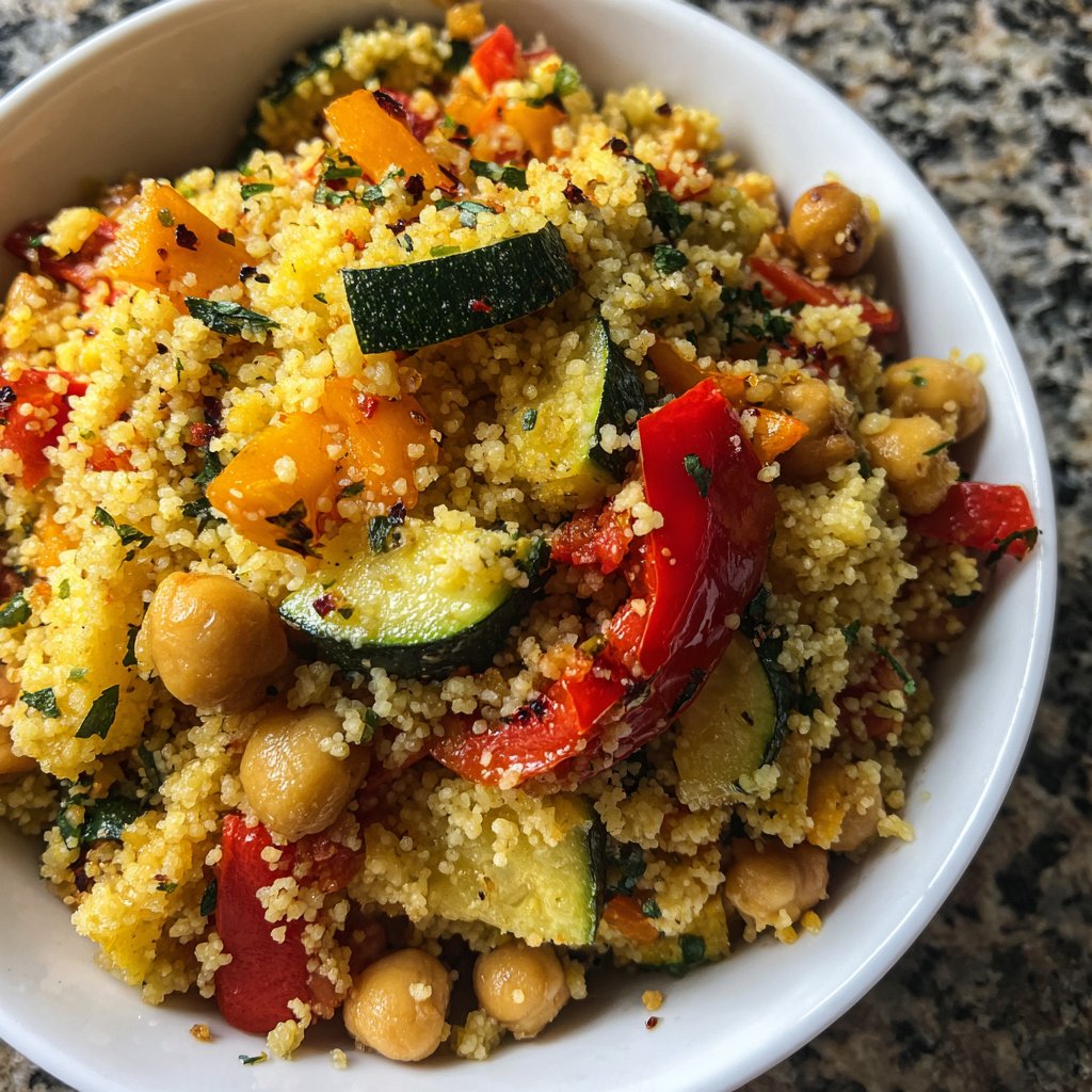 Roasted Veggie Chickpea Couscous