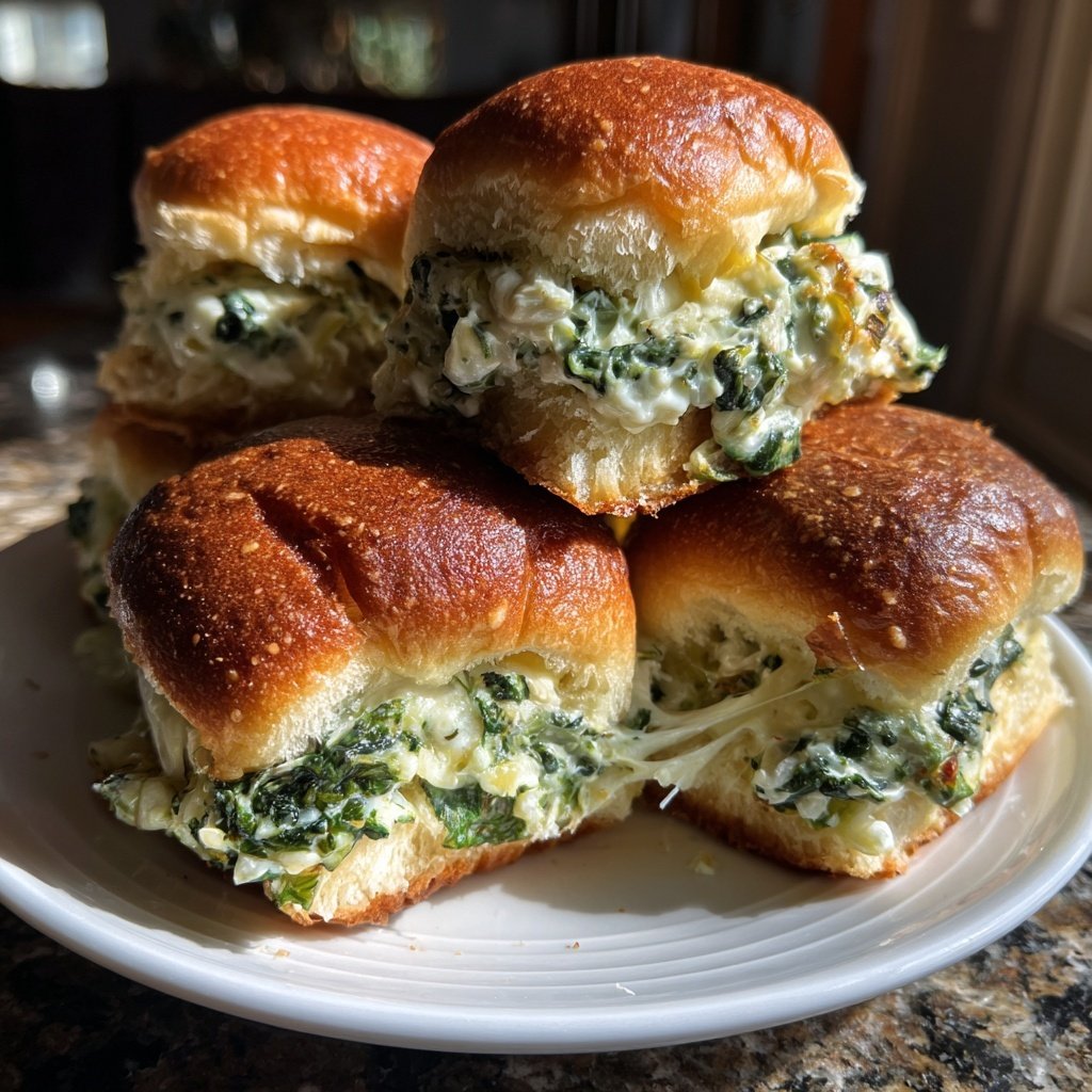 Easy Slider Spinach Artichoke Sliders