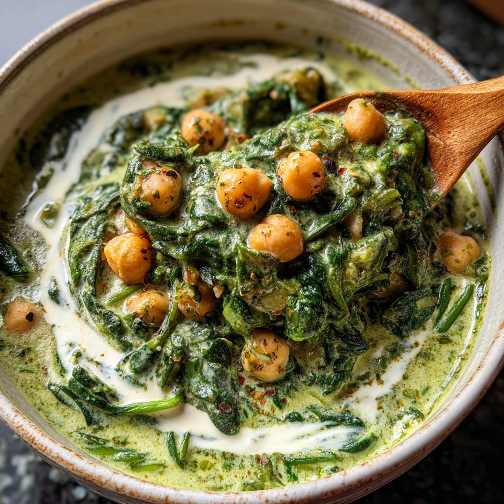 Creamy Spinach Chickpea Stew