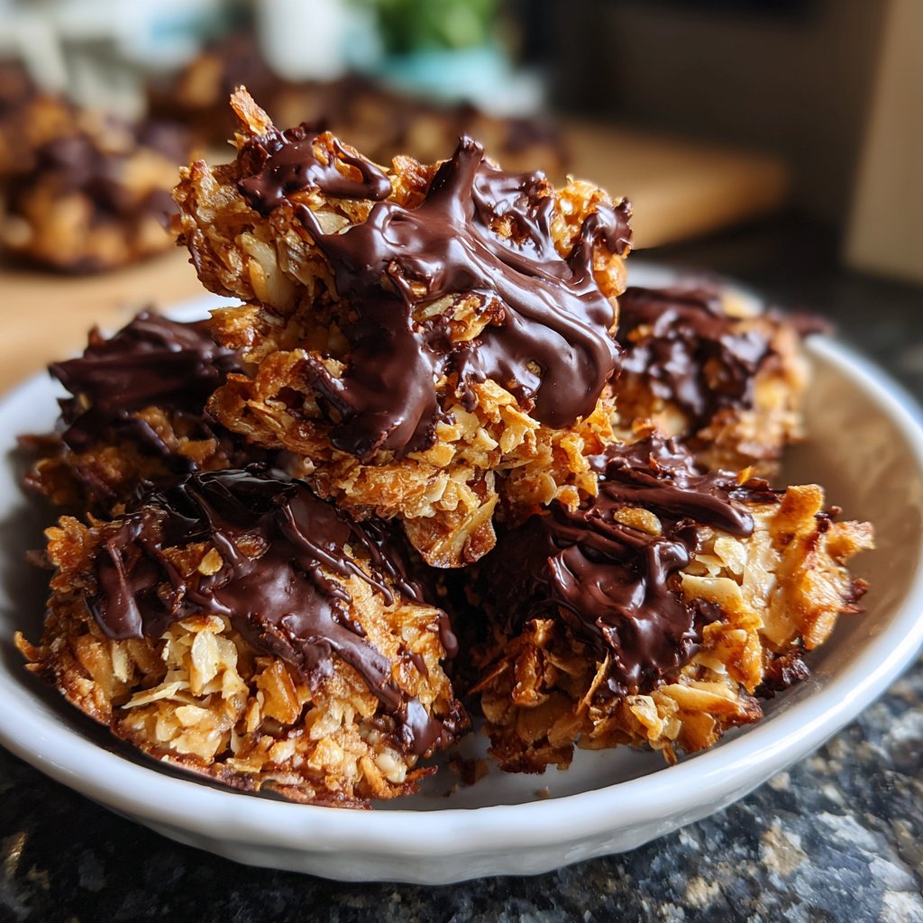 Chocolate Coconut Almond Clusters