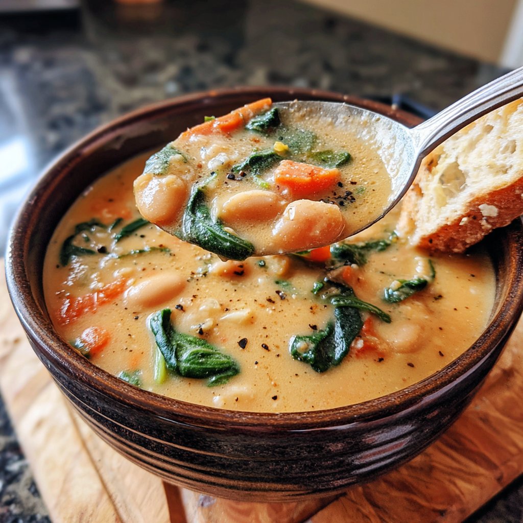 Healthy Crockpot White Bean Soup