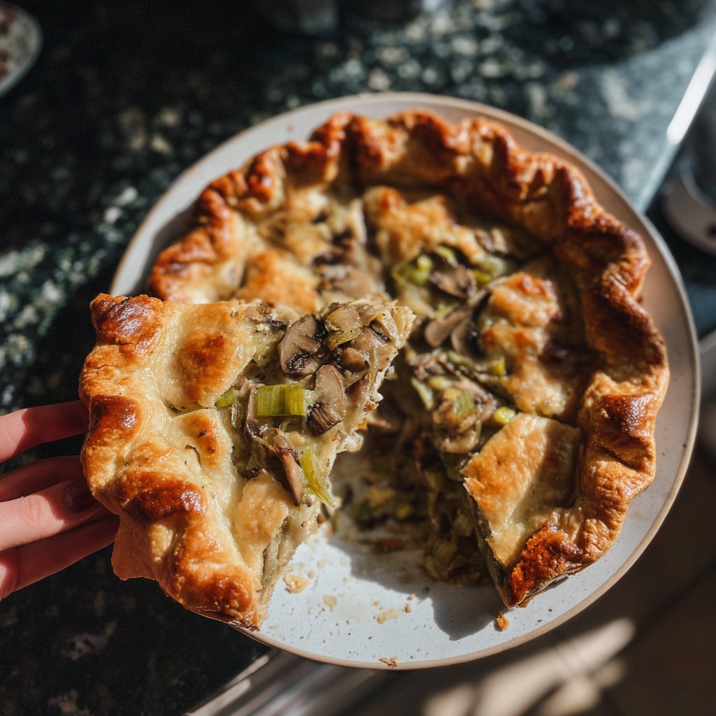 Sunday Mushroom and Leek Pie