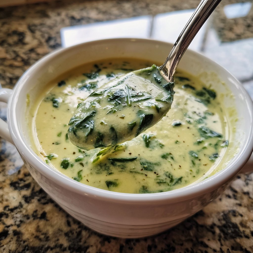 Creamy Lemon Spinach Soup