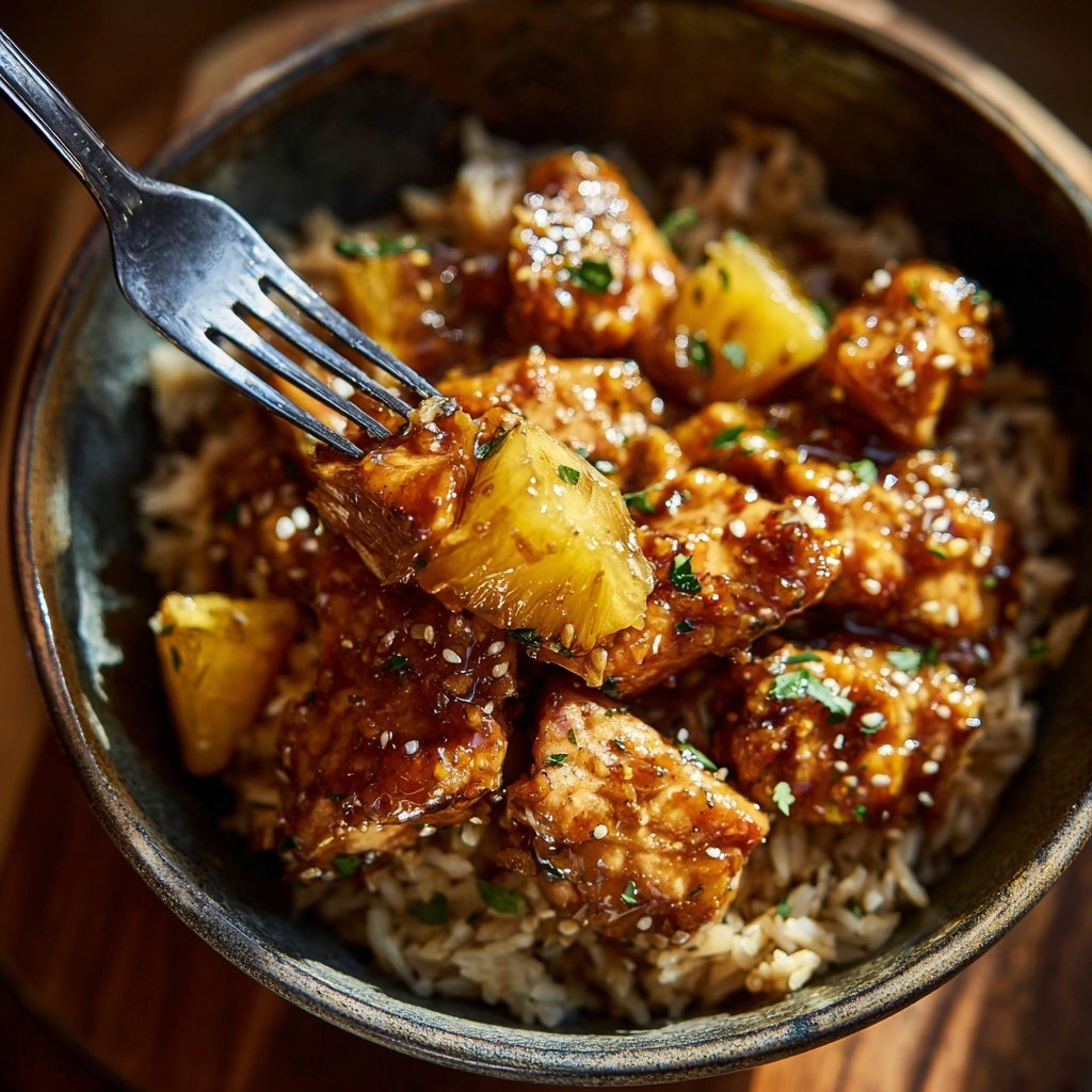 Sticky Pineapple Chicken And Rice