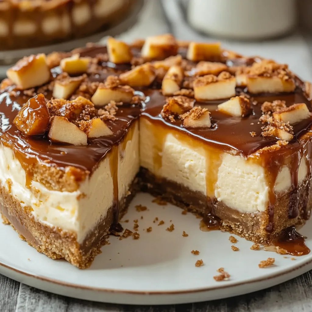 Salted Caramel Apple Pie Cheesecake