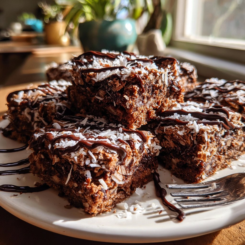 Cottage Cheese Brownies with Coconut