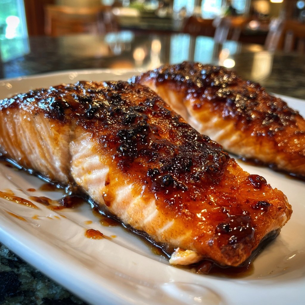Salmon with Blood Orange Glaze