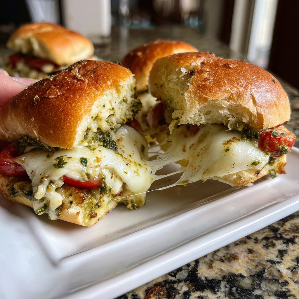 Pesto Mozzarella Sliders