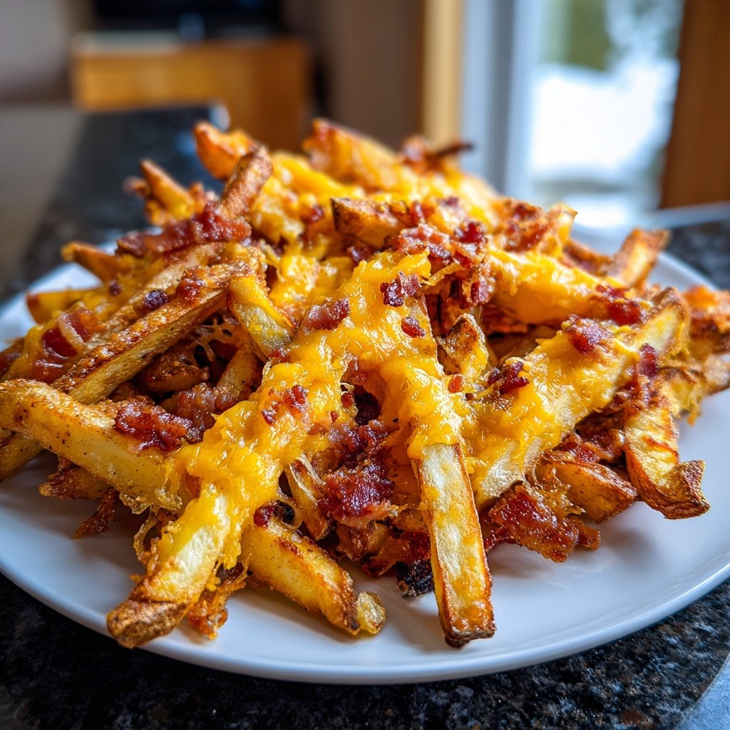 Super Bowl Food Cheesy Baked Fries