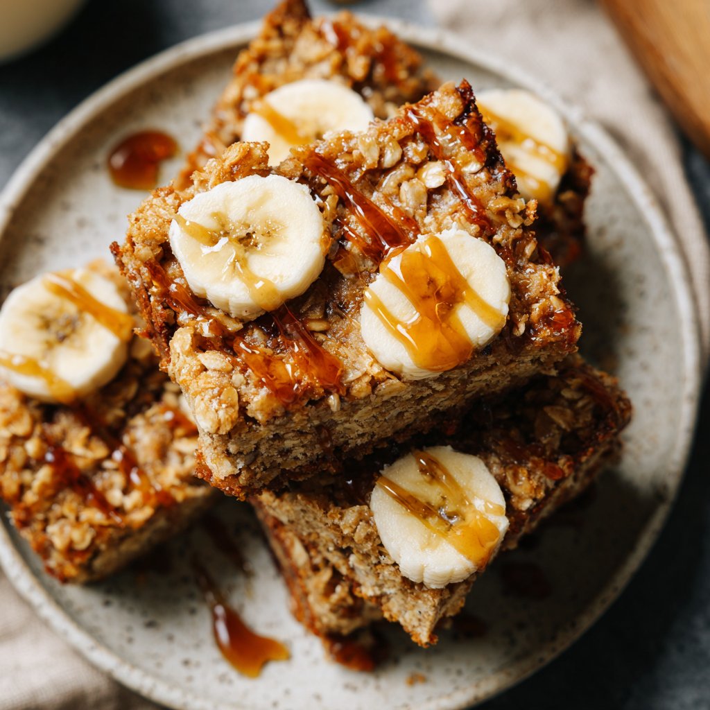 Banana Oat Yogurt Squares