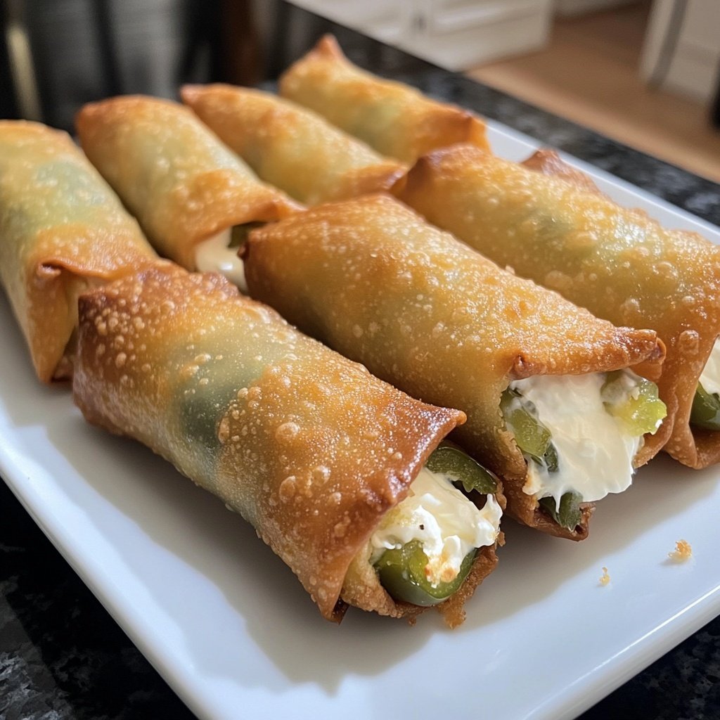 Tasty Finger Food Mini Jalapeno Popper Egg Rolls