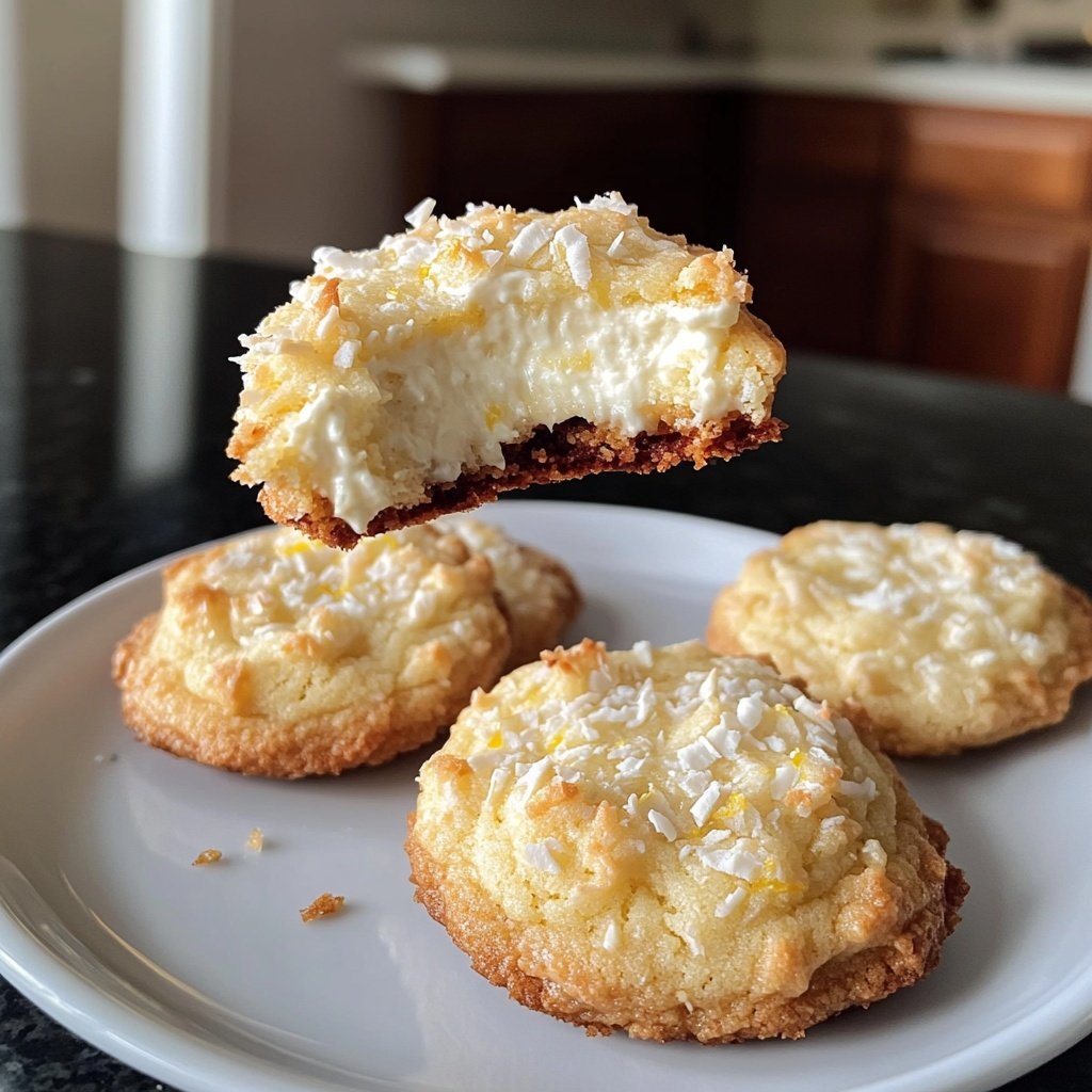 Lemon Coconut Cheesecake Cookies